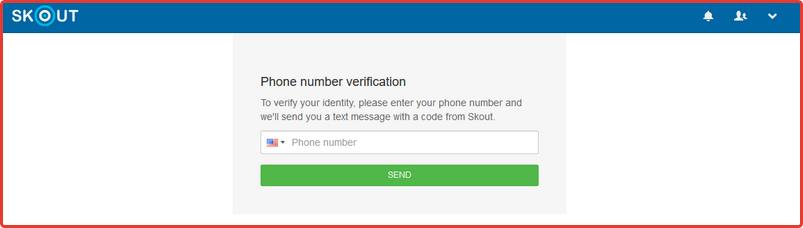 Skout.com phone number confirmation